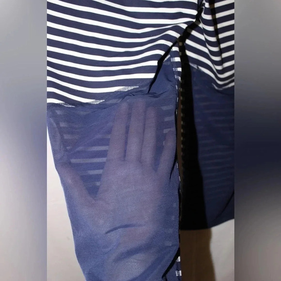 New Balance x J. Crew NWT Women’s Striped Mesh Cropped Leggings Size XL - Picture 8 of 11